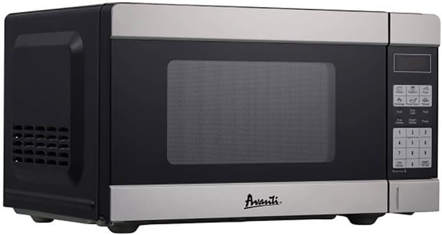 Avanti 0.9 cu. ft. 900 watts Microwave Oven Touch pad, 10 Power Level, 6 one-touch, Speed defrost setting, Cook/defrost by weight, Digital clock/timer, Child safety lock, in Stainless Steel (MT91K3S) - Image 3