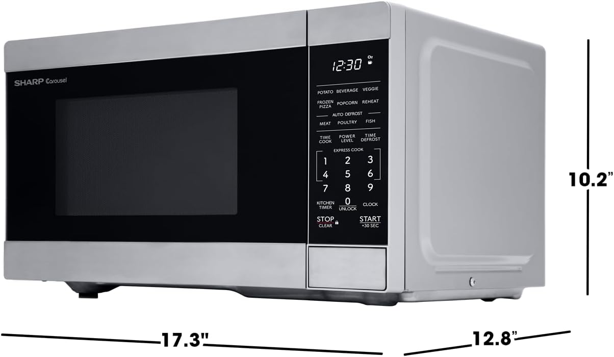 SHARP SMC0761KS Oven Countertop Microwave, 0.7 CuFt, Stainless Steel - Image 9