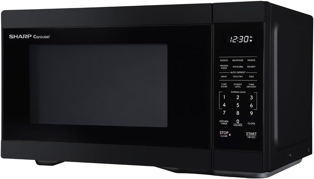 SHARP SMC1161KB Oven with Removable 12.4" Carousel Turntable, Cubic Feet, 1000 Watt Countertop Microwave, 1.1 CuFt, Black - Image 3