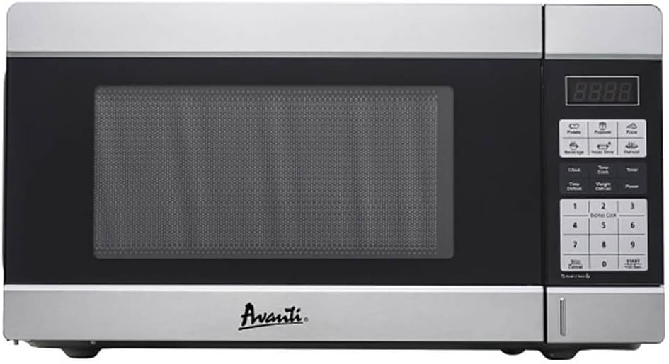 Avanti 0.9 cu. ft. 900 watts Microwave Oven Touch pad, 10 Power Level, 6 one-touch, Speed defrost setting, Cook/defrost by weight, Digital clock/timer, Child safety lock, in Stainless Steel (MT91K3S) - Image 2