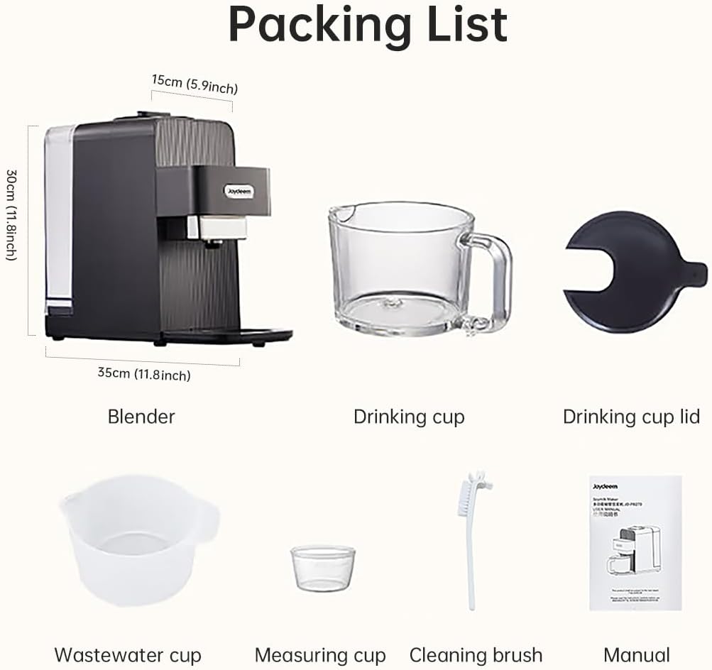 Joydeem Automatic Soymilk Maker Machine, Hot Cooking Blender for Soymilk, Nutmilk, Paste, Baby Food and Juice, 300-600ml Adjustable Capacity, Gray, JD-PB270, 800W - Image 8