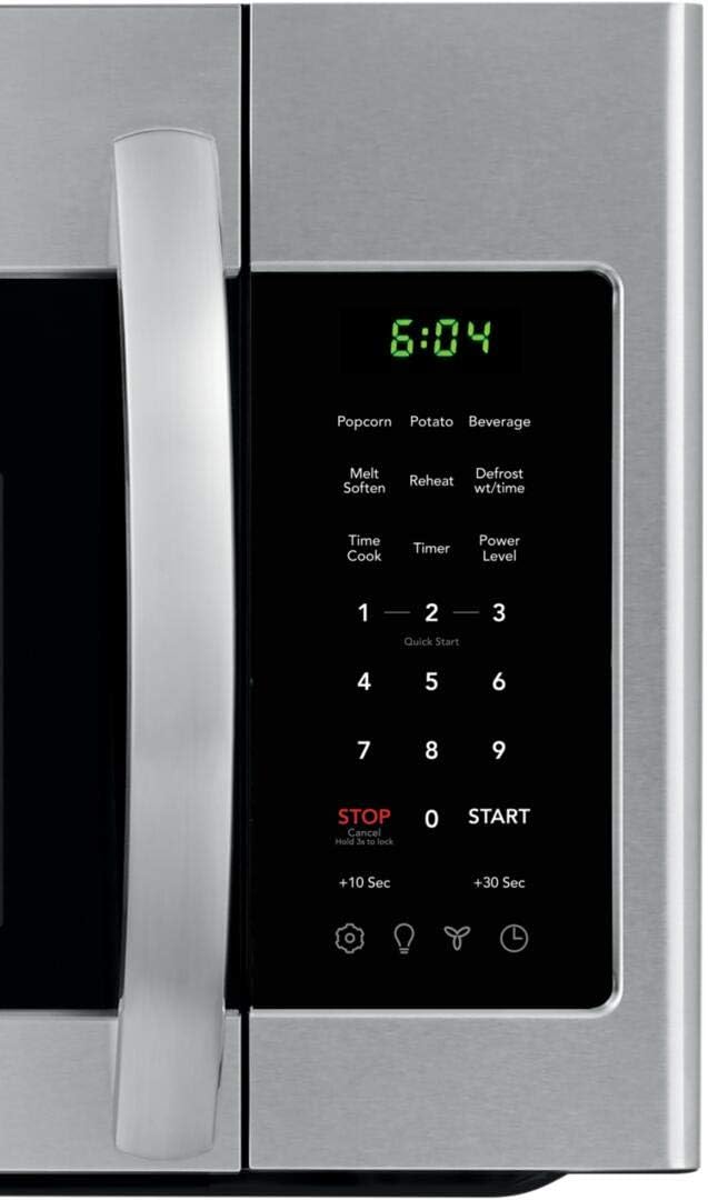 FRIGIDAIRE FFMV1846VS 30" Stainless Steel Over The Range Microwave with 1.8 cu. ft. Capacity, 1000 Cooking Watts, Child Lock and 300 CFM - Image 6