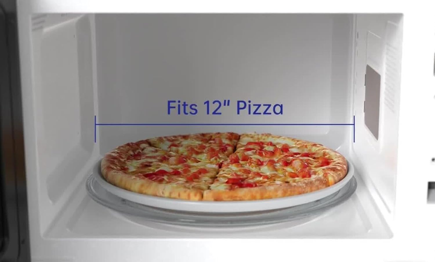 Emerson MW1101W Microwave Oven with Timer & LED Display 1000W, 10 Power Levels, 6 Pre-Programmed Settings, Removable Glass Turntable with Child Safe Lock, 1.1 Cu. Ft, White - Image 5