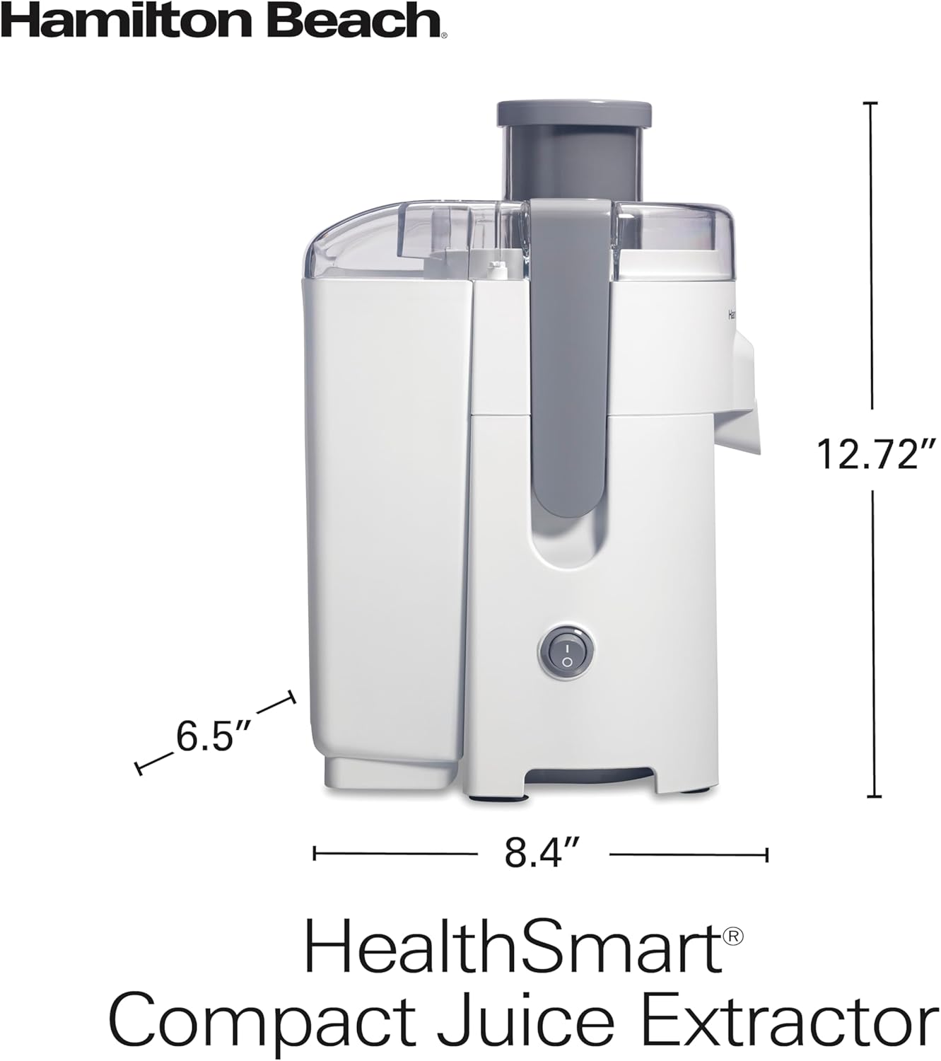 Hamilton Beach HealthSmart Juicer Machine, Compact Centrifugal Extractor, 2.4” Feed Chute for Fruits and Vegetables, Easy to Clean, BPA Free, 400W, White (67501) - Image 8