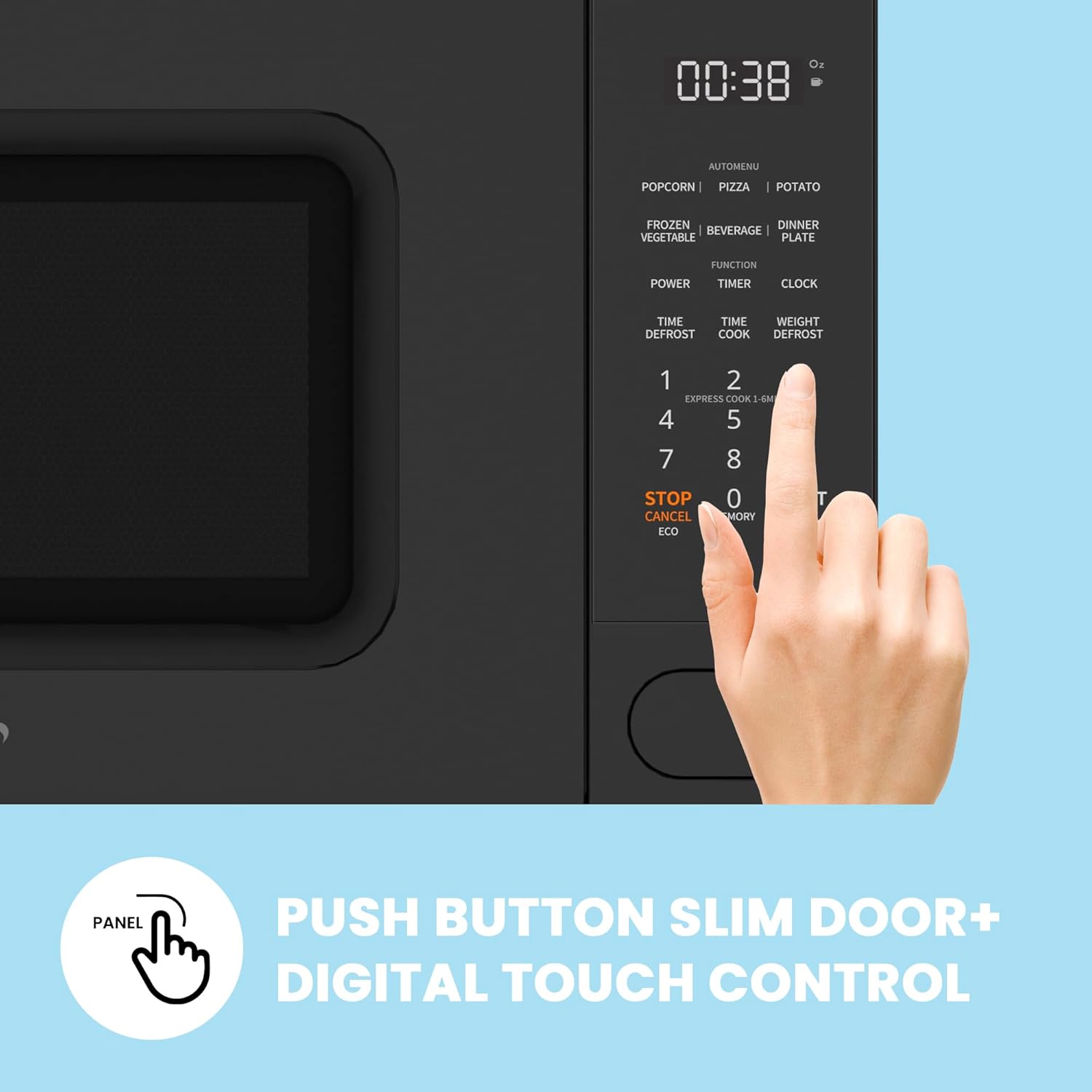 COMFEE CMO-C20M1WB Countertop Microwave Oven, 0.7 cu.ft Small Microwave with 11 power levels,Turntable Reset Function, Speedy Cooking, Weight/Time Defrost, Memory function, Children Lock, 700W - Image 7