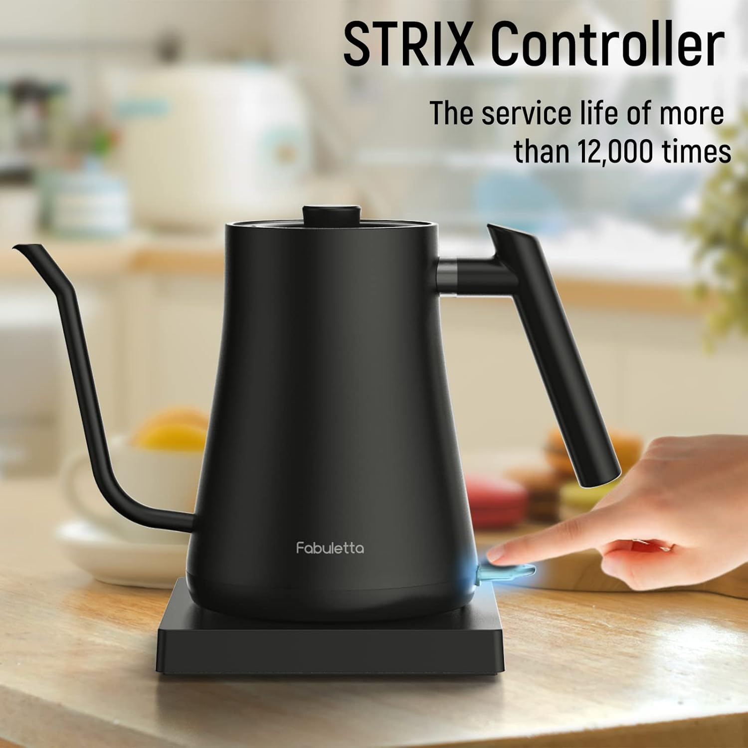 Gooseneck Electric Kettle Fabuletta 1500W Ultra Fast Boiling Water Kettle 100% Stainless Steel for Pour-over Coffee & Tea Leak-Proof Design French Press Boil-Dry Protection 1L - Image 3