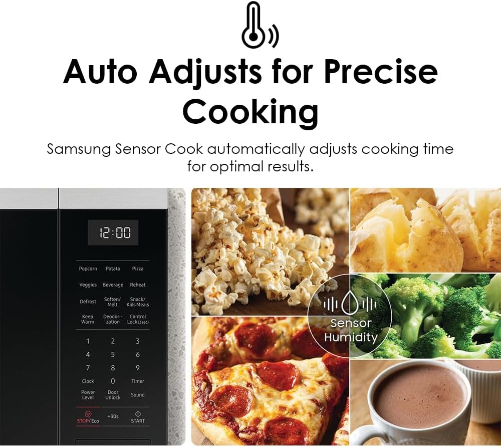 Samsung 1.9 cu. ft Sensor Cooking, MS19DG8500MTAA Countertop Microwave, Matte Black Stainless Steel - Image 4