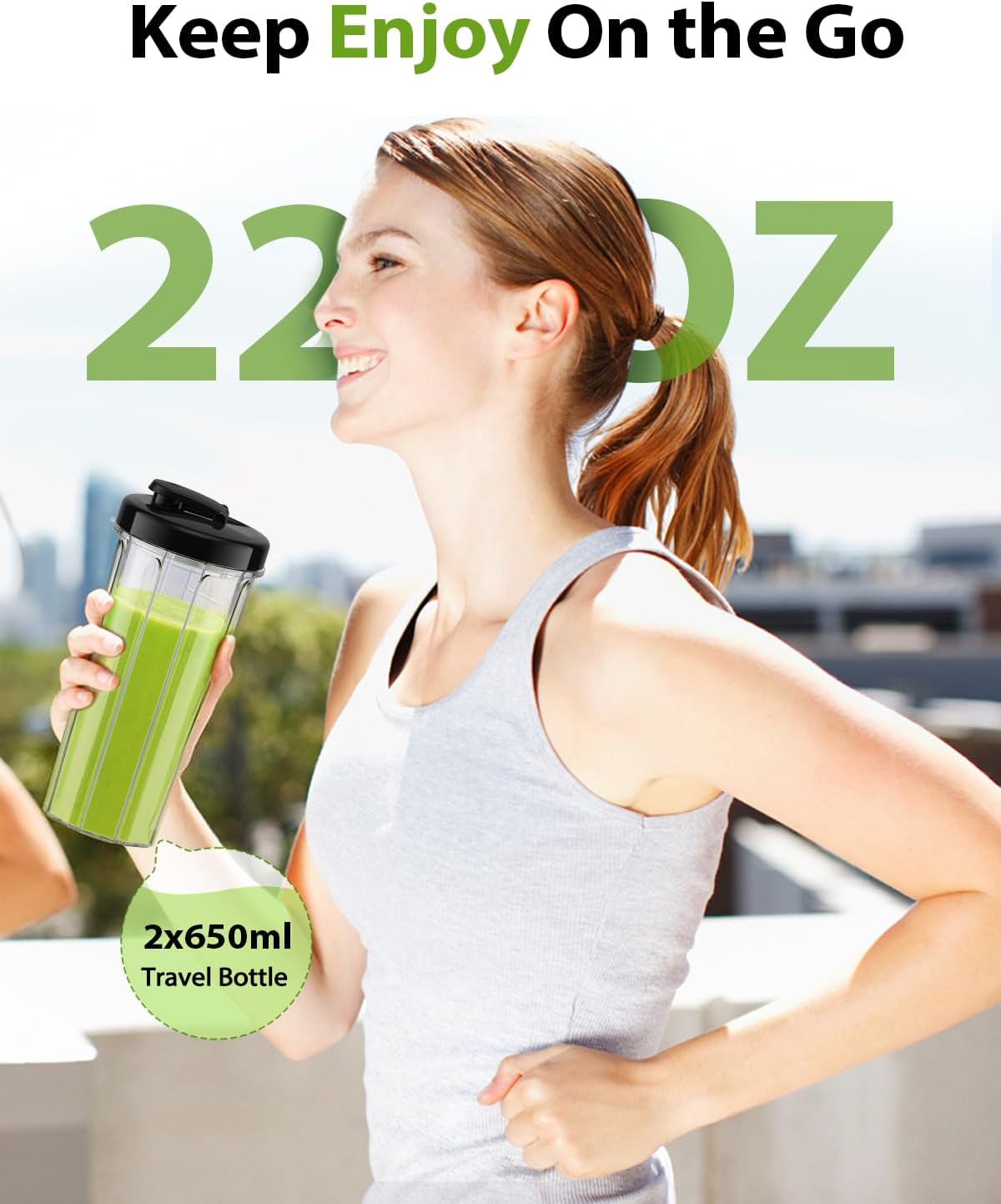 KOIOS Smoothies Blender, 900W Personal Blender and Grinder Combo for Kitchen, Smoothies Maker with 3 Non-BPA Portable Blender Cup for Baby Food, Beans, Nuts, Spice Protein Mixer - Image 5