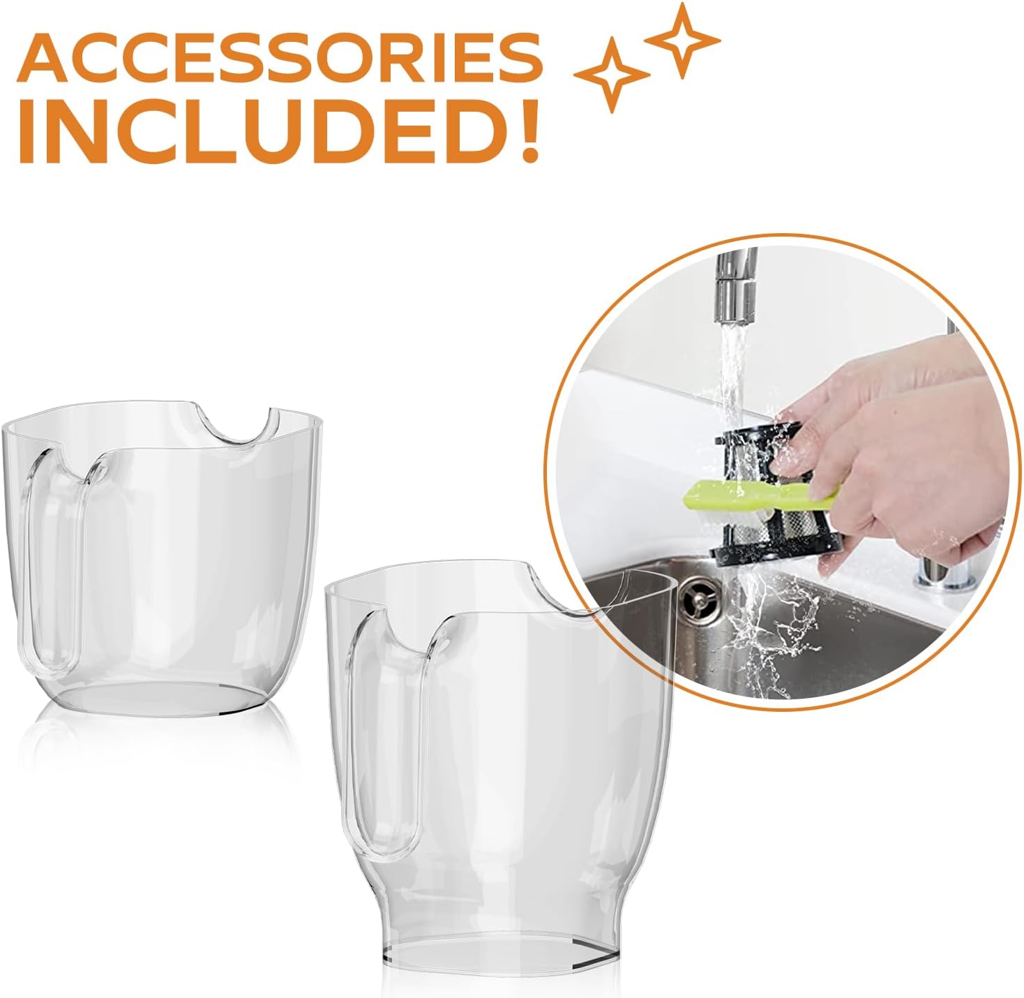 Masticating Juicer Machines, Cold Press Juicer, Easy to Clean with Brush, Touch Screen Stainless Juicer Machines for Vegetable & Fruit, Juice Maker with Quiet Motor & 2 Speed Modes, Silver - Image 7