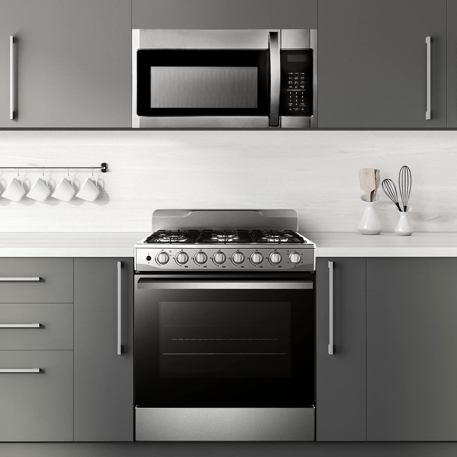 BLACK+DECKER EM044KB19 Over The Range Microwave Oven with One Touch, 1000 Watts, 400 CFM and Sensor Cooking, OTR 1.9 Cu.ft - Image 10