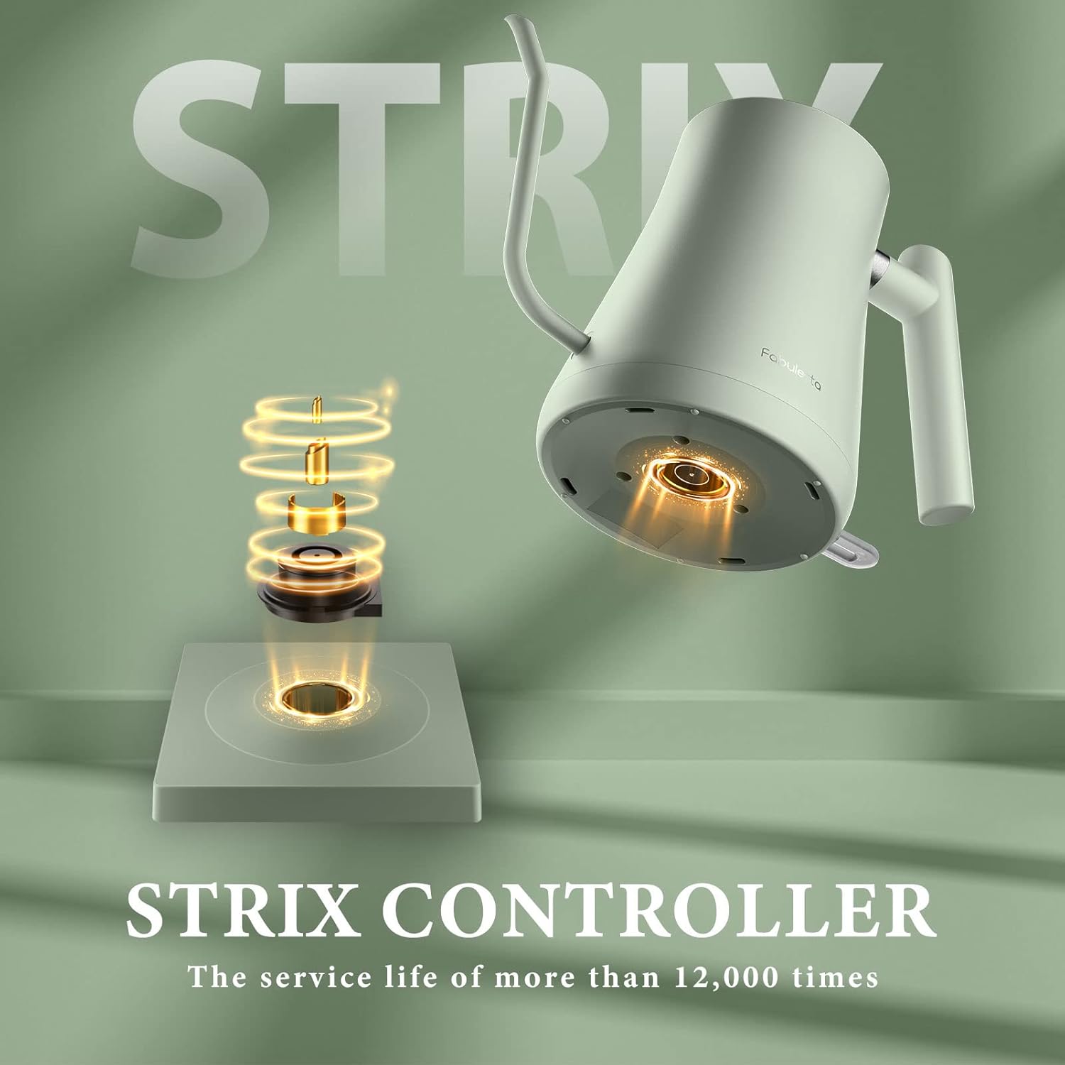 Gooseneck Electric Kettle Fabuletta 1500W Ultra Fast Boiling Water Kettle 100% Stainless Steel for Pour-over Coffee & Tea Leak-Proof Design French Press Boil-Dry Protection 1L - Image 3