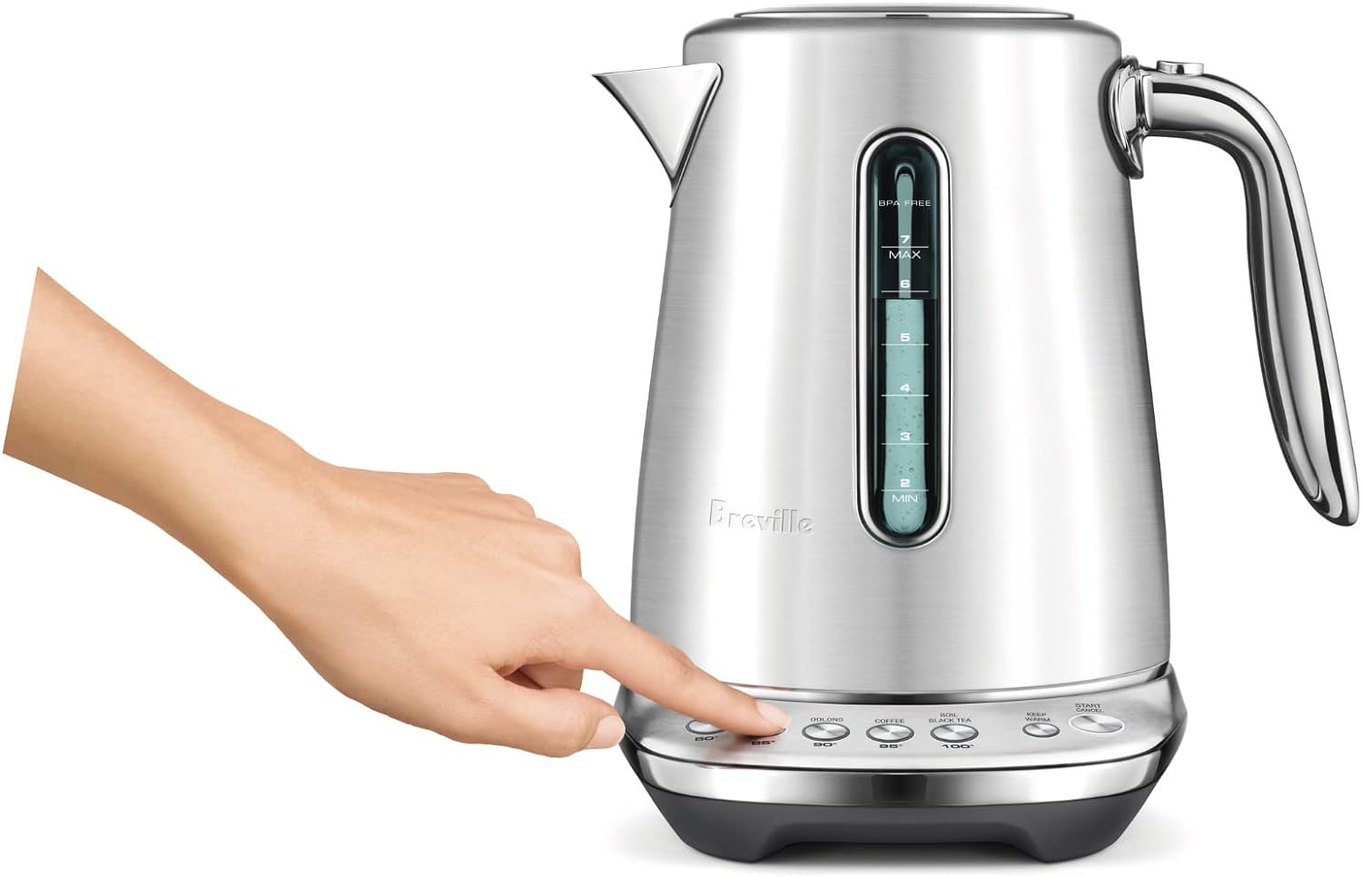 Breville the Smart Kettle™ Luxe Electric Kettle, BKE845BSS, Brushed Stainless Steel - Image 6