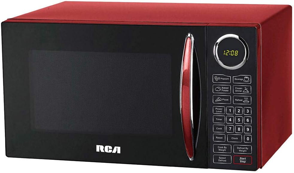 RCA RMW953-RED Microwave Oven, 900 Watts with 10 Power Levels, Red - Image 2