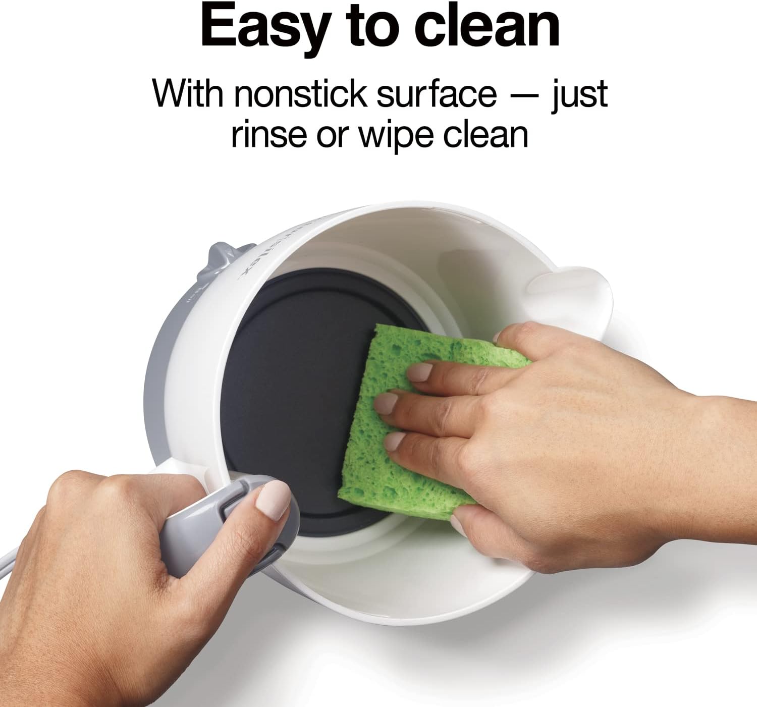 Proctor Silex 32oz Adjustable Temperature Hot Pot Electric Kettle for Tea, Boiling Water, Cooking Noodles and Soup, White - Image 5