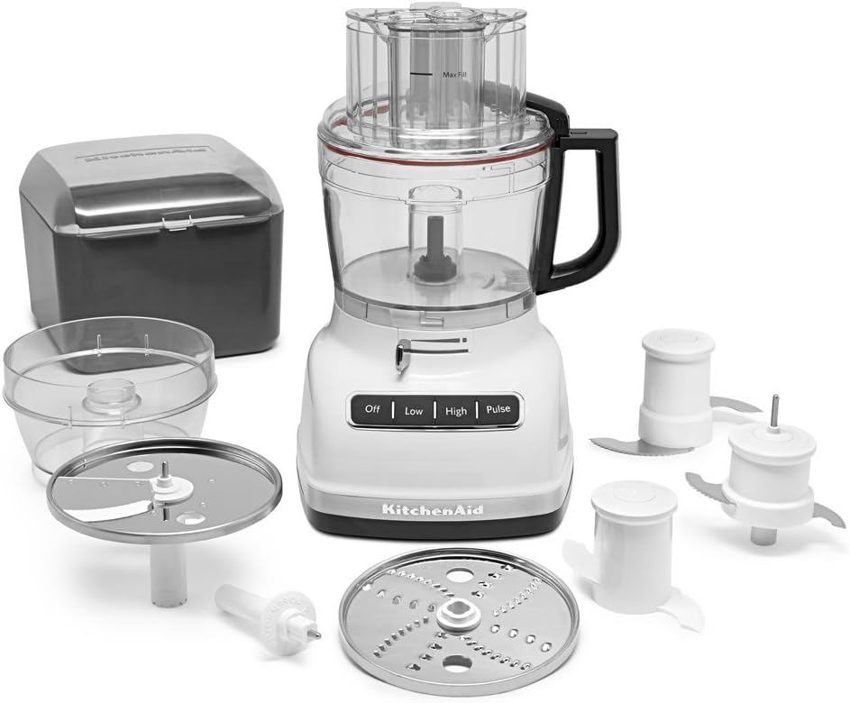 KitchenAid KFP1133WH 11-Cup Food Processor with Exact Slice System - White (Renewed) - Image 4