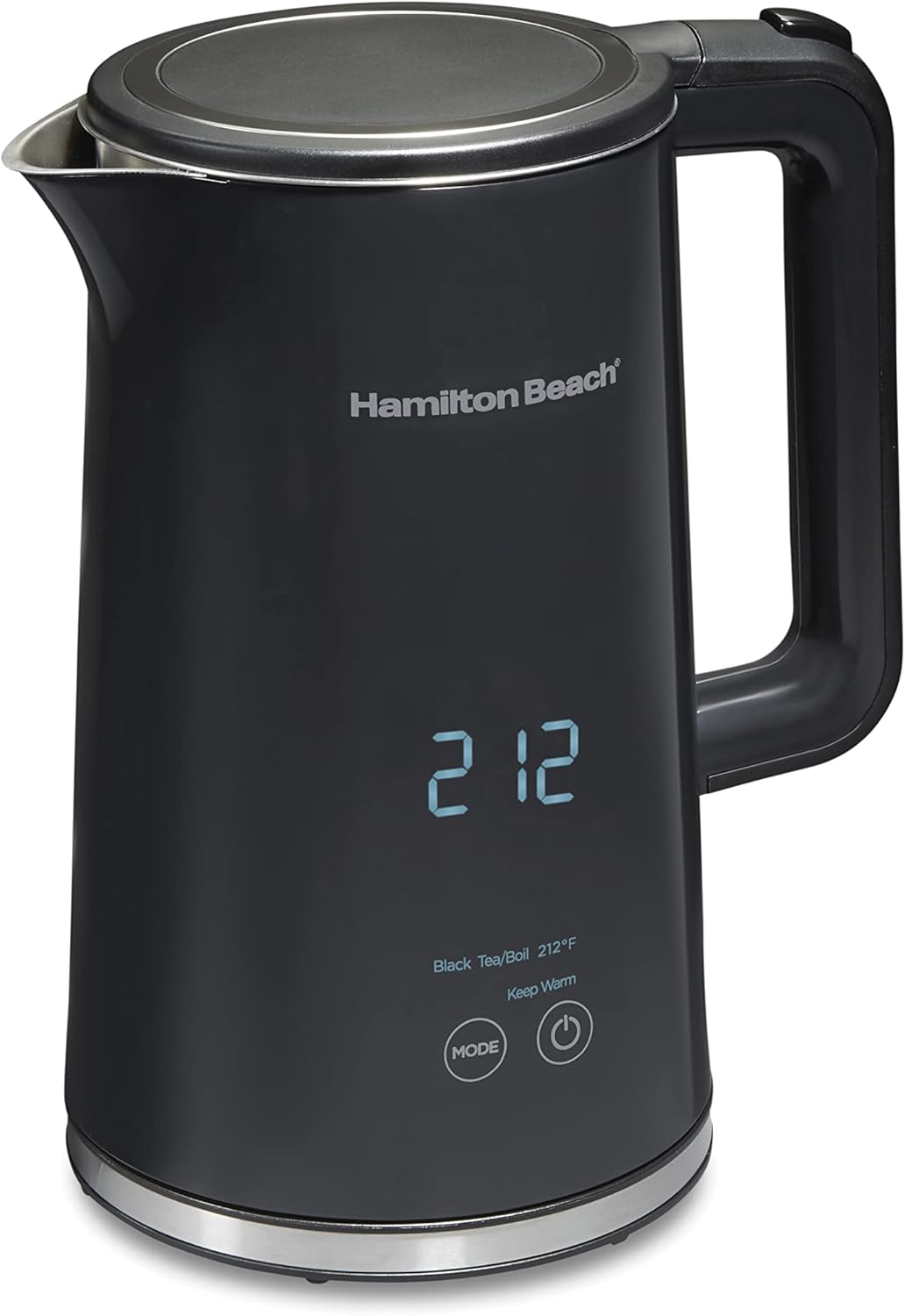 Hamilton Beach Digital Temperature Control Electric Tea Kettle, Hot Water Boiler & Heater 1.7L, 5 Preset Modes + Keep Warm, Fast Boil 1500 Watts, BPA Free, Cool-Touch Exterior, Black (41033) - Image 2