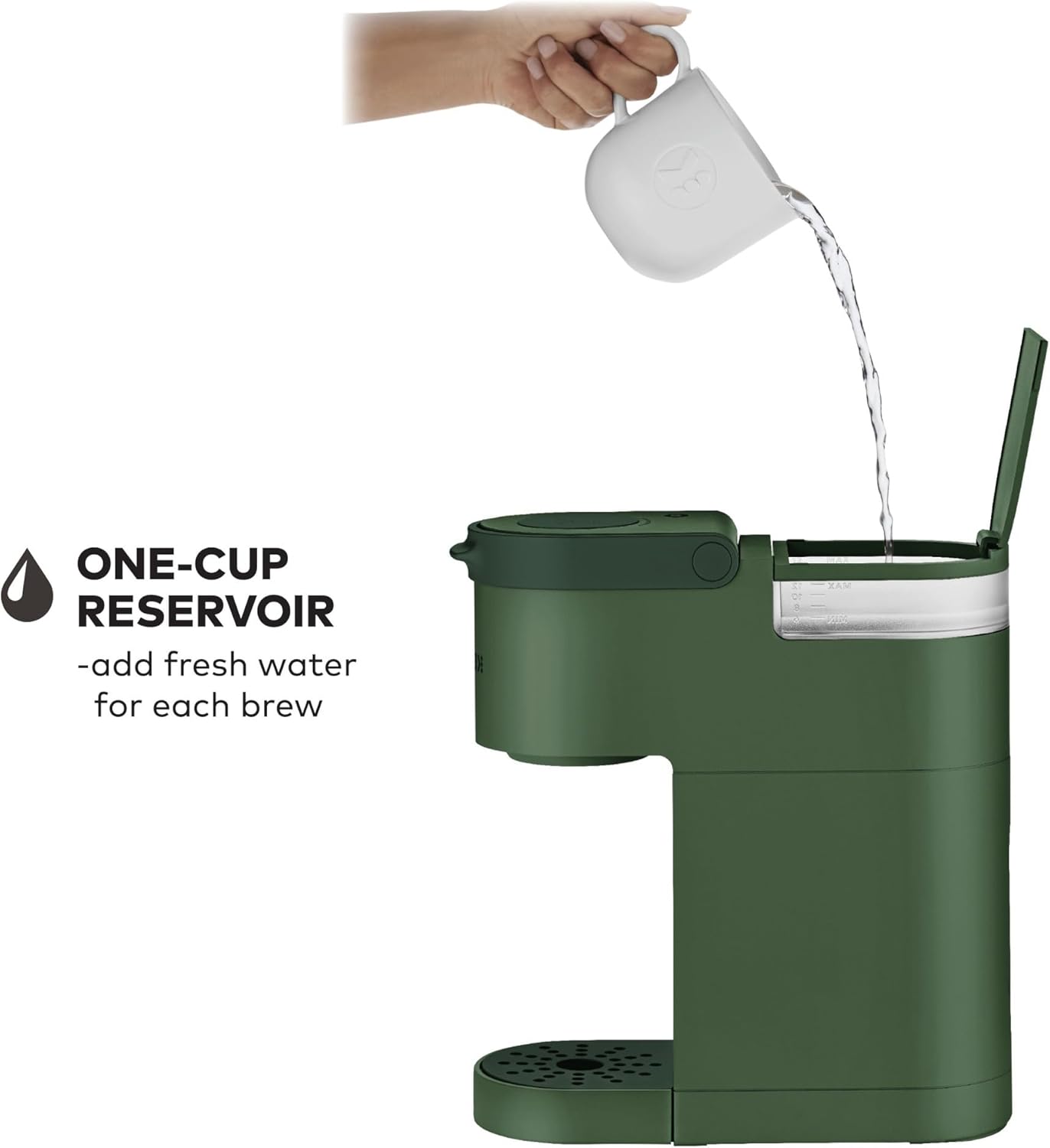 Keurig K-Mini Single Serve K-Cup Pod Coffee Maker, 6 to 12oz Brew size, with Cord Storage, Perfect for Small Spaces, Evergreen - Image 9
