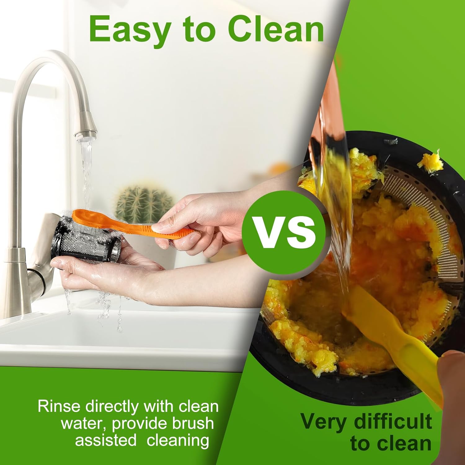 Juicer Machine, Aobosi Slow Masticating Juicer, Cold Press Juicer Machines with Reverse Function, Quiet Motor, High Juice Yield with Juice Jug & Brush for Cleaning (Matte Black) - Image 8