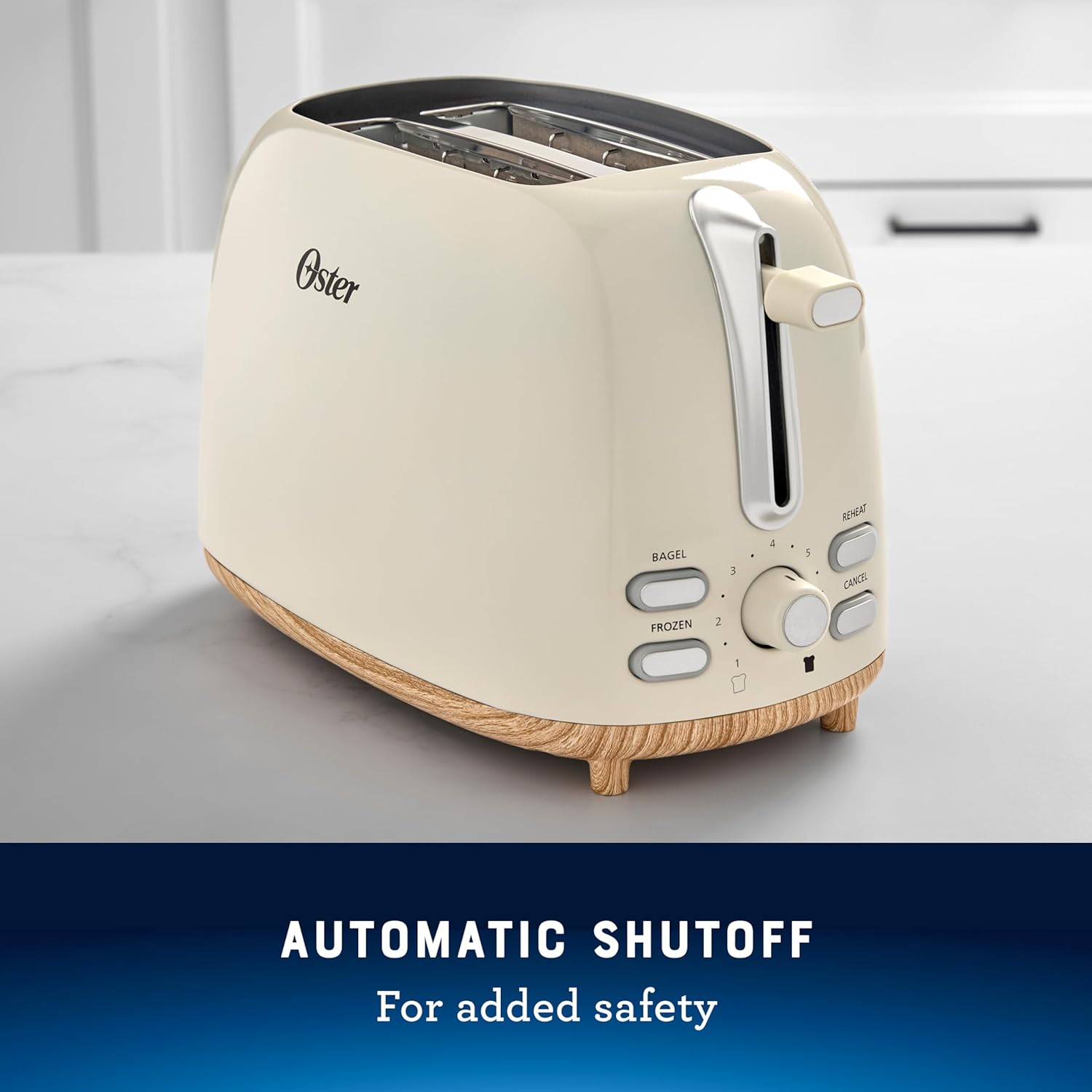 Oster® 2-Slice Toaster with Extra Wide Slots, Oat Milk - Image 7