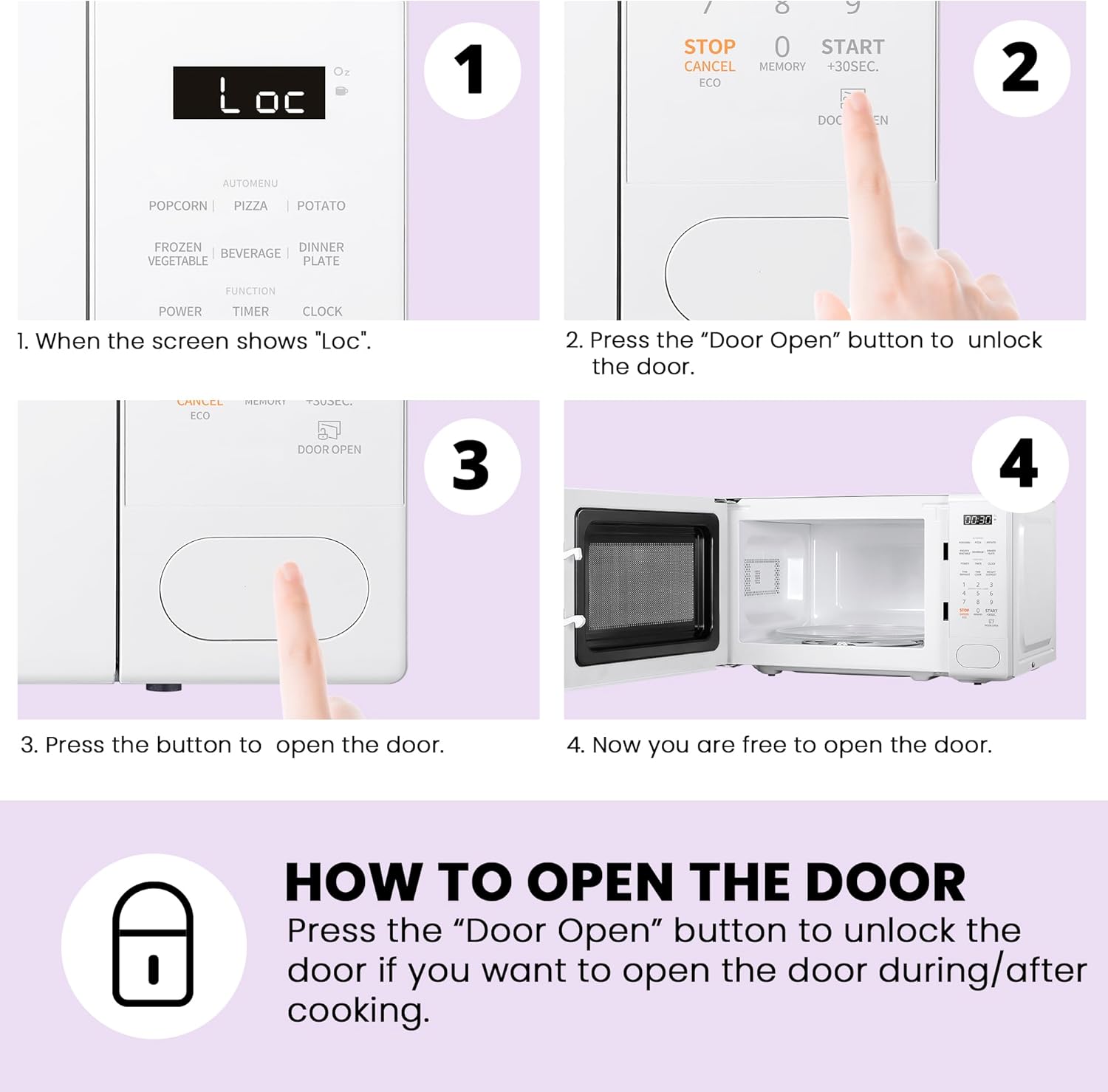 COMFEE CMO-C20M1WH Retro Microwave with 11 power levels, Fast Multi-stage Cooking, Turntable Reset Function Kitchen Timer, Speedy Cooking, Weight/Time Defrost, Memory function, Children Lock, 700W - Image 3