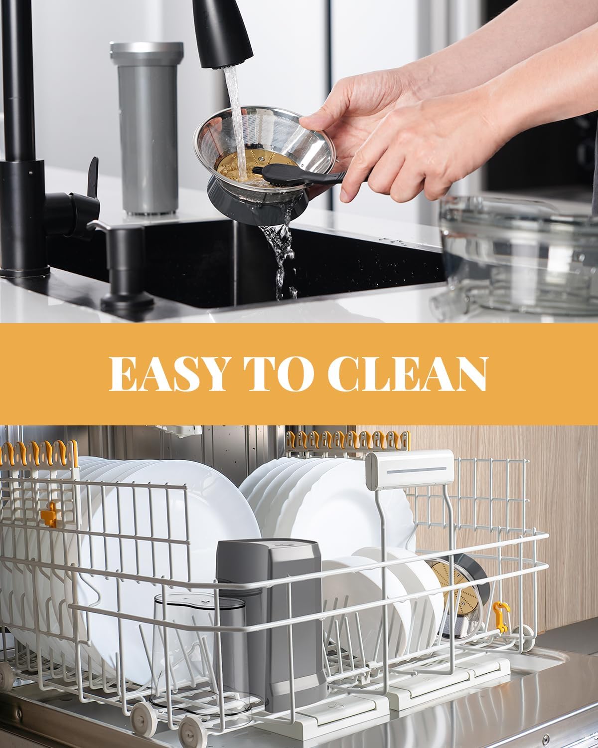 GDOR 1200W Juicer with Larger 3.2" Feed Chute, Titanium Enhanced Cutting System, Centrifugal Juice Extractor Maker with Heavy Duty Full Copper Motor, Dual Speeds, BPA-Free, Silver - Image 7