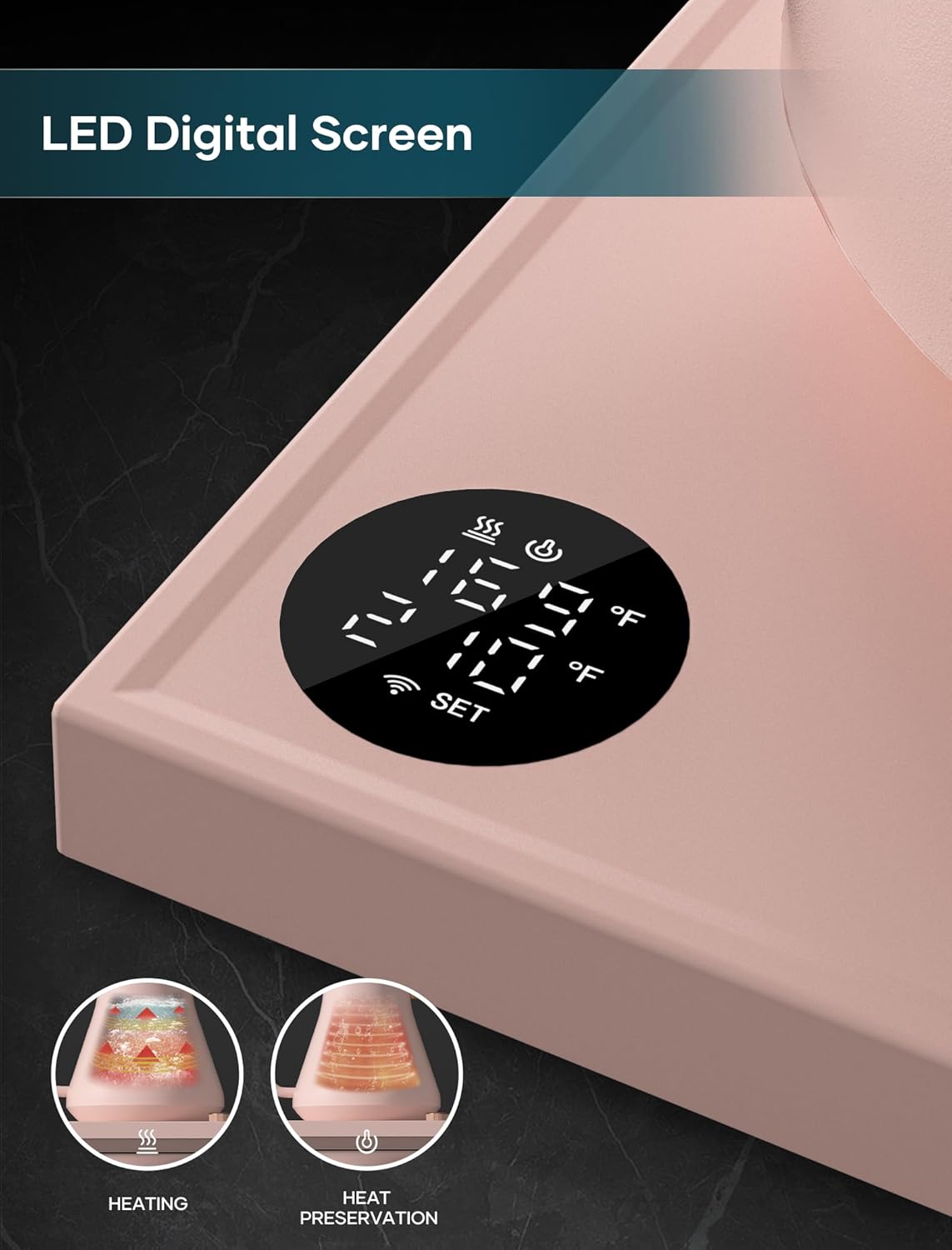 Electric Kettles, INTASTING Gooseneck Electric Kettle, ±1℉ Temperature Control, Stainless Steel Inner, Quick Heating, for Pour Over Coffee, Brew Tea, Boil Hot Water, 0.9L (Pink) - Image 7