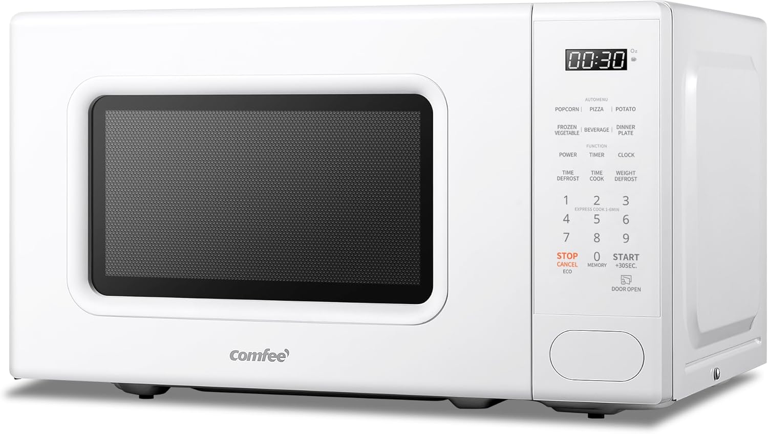 COMFEE CMO-C20M1WH Retro Microwave with 11 power levels, Fast Multi-stage Cooking, Turntable Reset Function Kitchen Timer, Speedy Cooking, Weight/Time Defrost, Memory function, Children Lock, 700W - Image 2