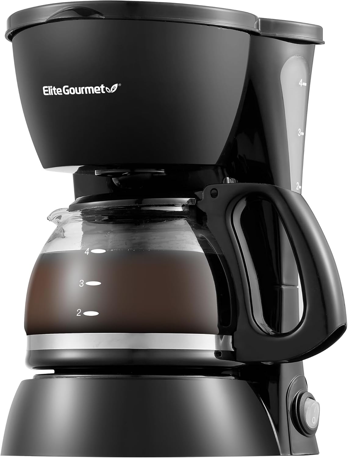Elite Gourmet EHC4128 Automatic 4-Cup Brew & Drip Coffee Maker with Pause N Serve, Glass Carafe, Reusable Filter, On/Off Switch, Keep Warm, Water Level Indicator, Black - Image 2