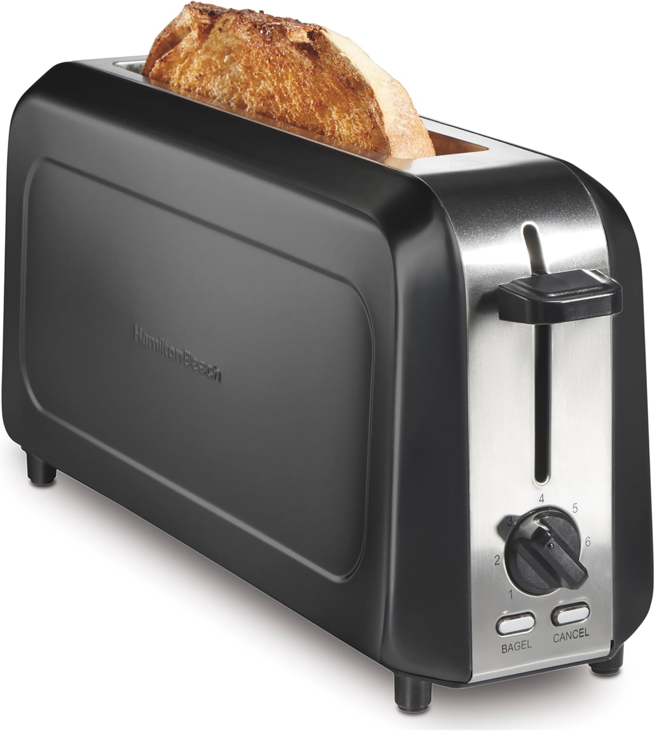 Hamilton Beach Extra Long Slot 2 Slice Toaster with Browning Control, Bagel Function, Cancel Button & Auto Shutoff, Modern Slim Design Fits Any Space, Black (22989) - Image 2