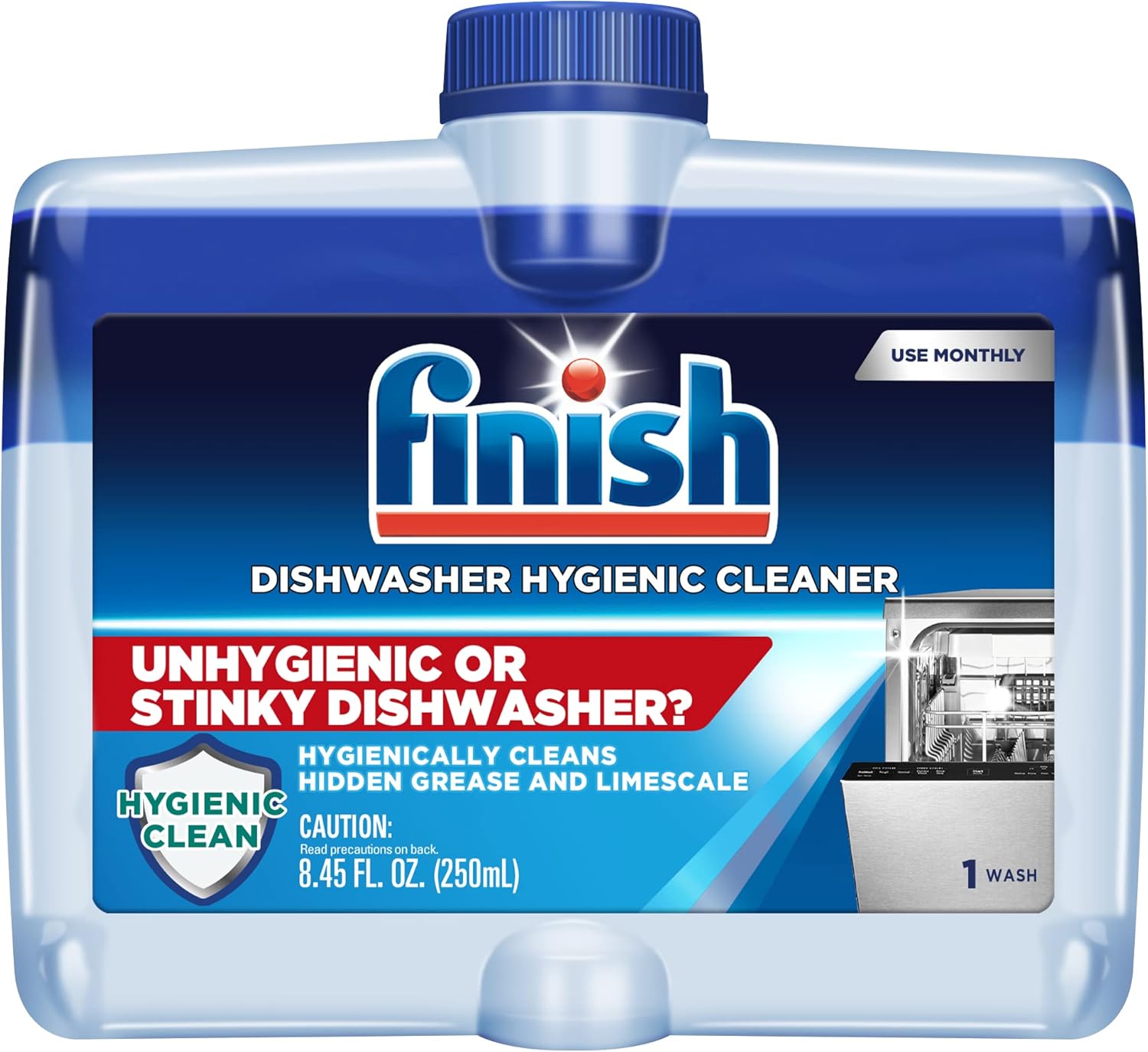 Finish Dual Action Dishwasher Cleaner: Fight Grease & Limescale, Fresh, 8.45oz - Image 2