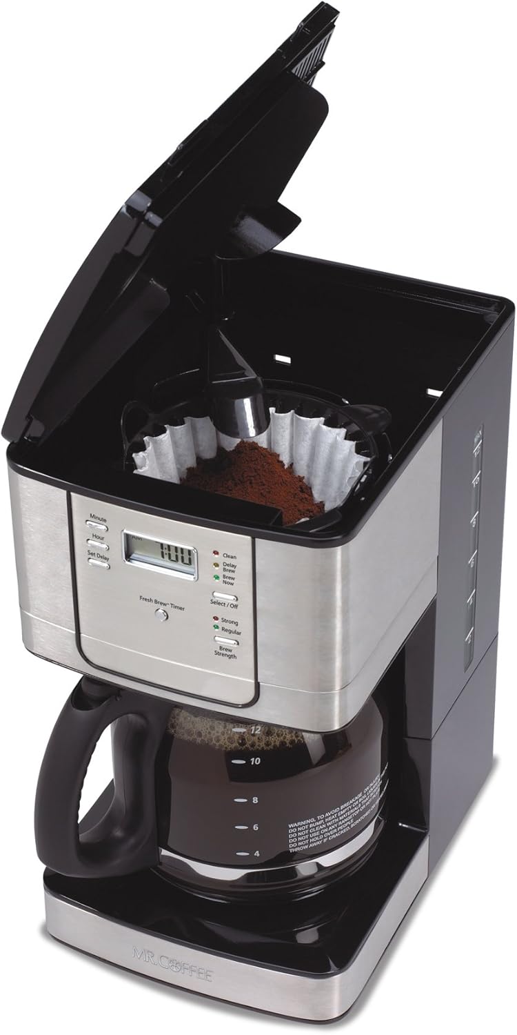 Mr. Coffee 12-Cup Programmable Coffee Maker, Stainless Steel - Image 3