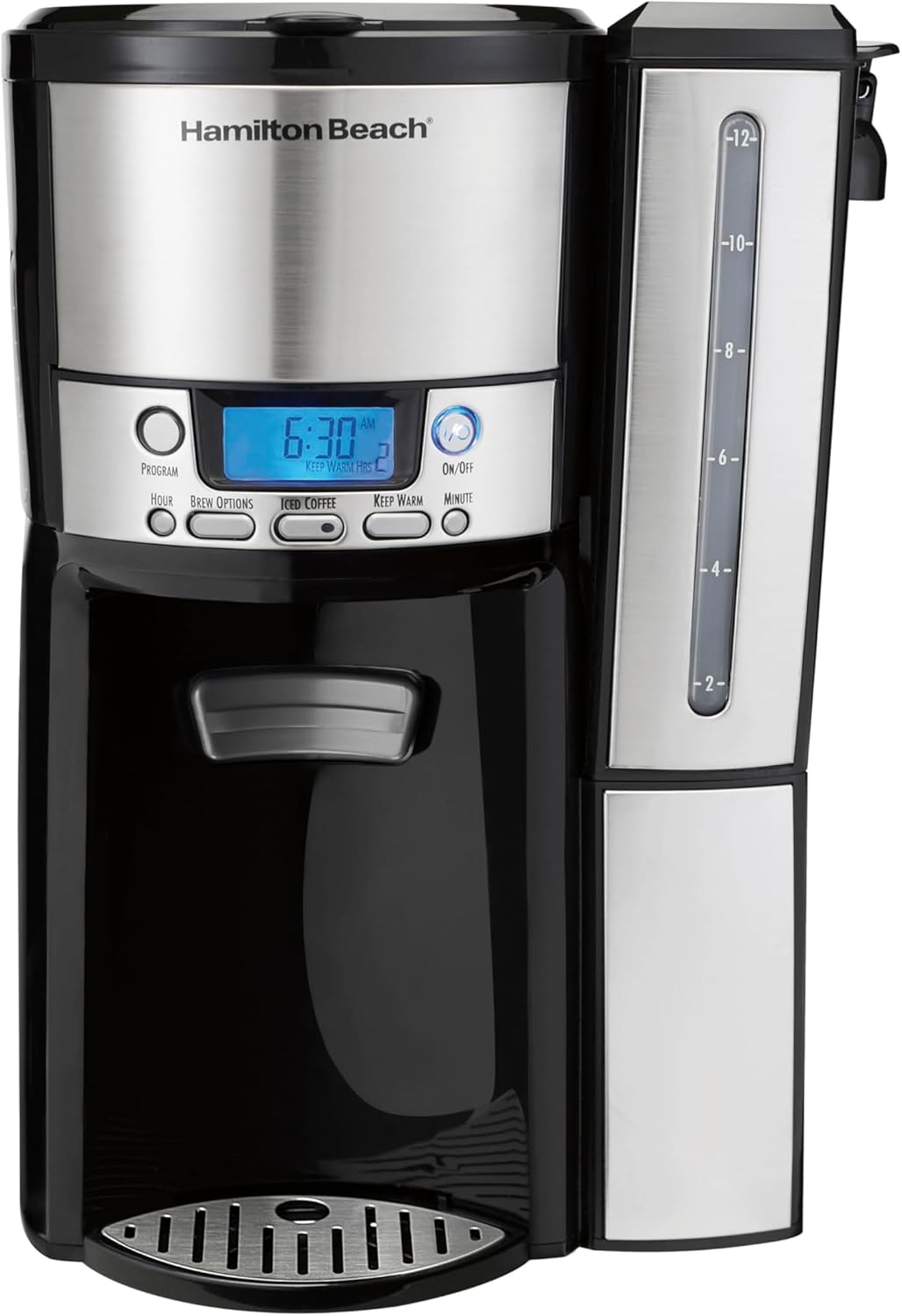 Hamilton Beach (47950) Coffee Maker with 12 Cup Capacity & Internal Storage Coffee Pot, Brewstation, Black/Stainless Steel - Image 2