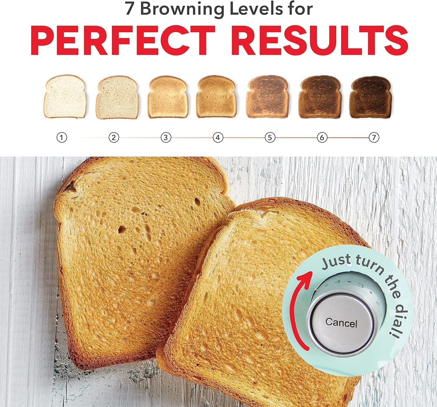 DASH Clear View Toaster - Compact Design with 7 Browning Levels & Clear-View Window, Extra-Wide Slot Large Toaster, 1-Touch Defrost, Reheat & Bagel Functions - Easy Clean Up Crumb Tray (Black) - Image 5