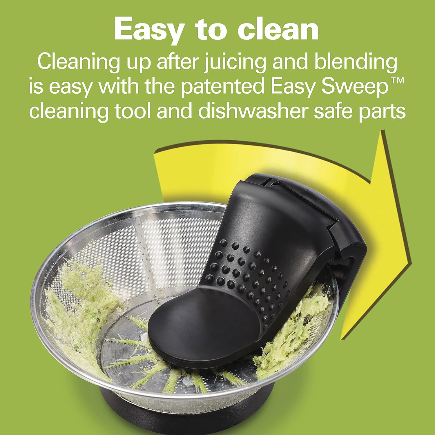 Hamilton Beach Juice & Blend 2-in-1 Juicer Machine and 20 oz. Blender, Big Mouth Large 3” Feed Chute for Whole Fruits and Vegetables, Easy to Clean, Centrifugal Extractor, 800W Motor, Black (67970) - Image 7