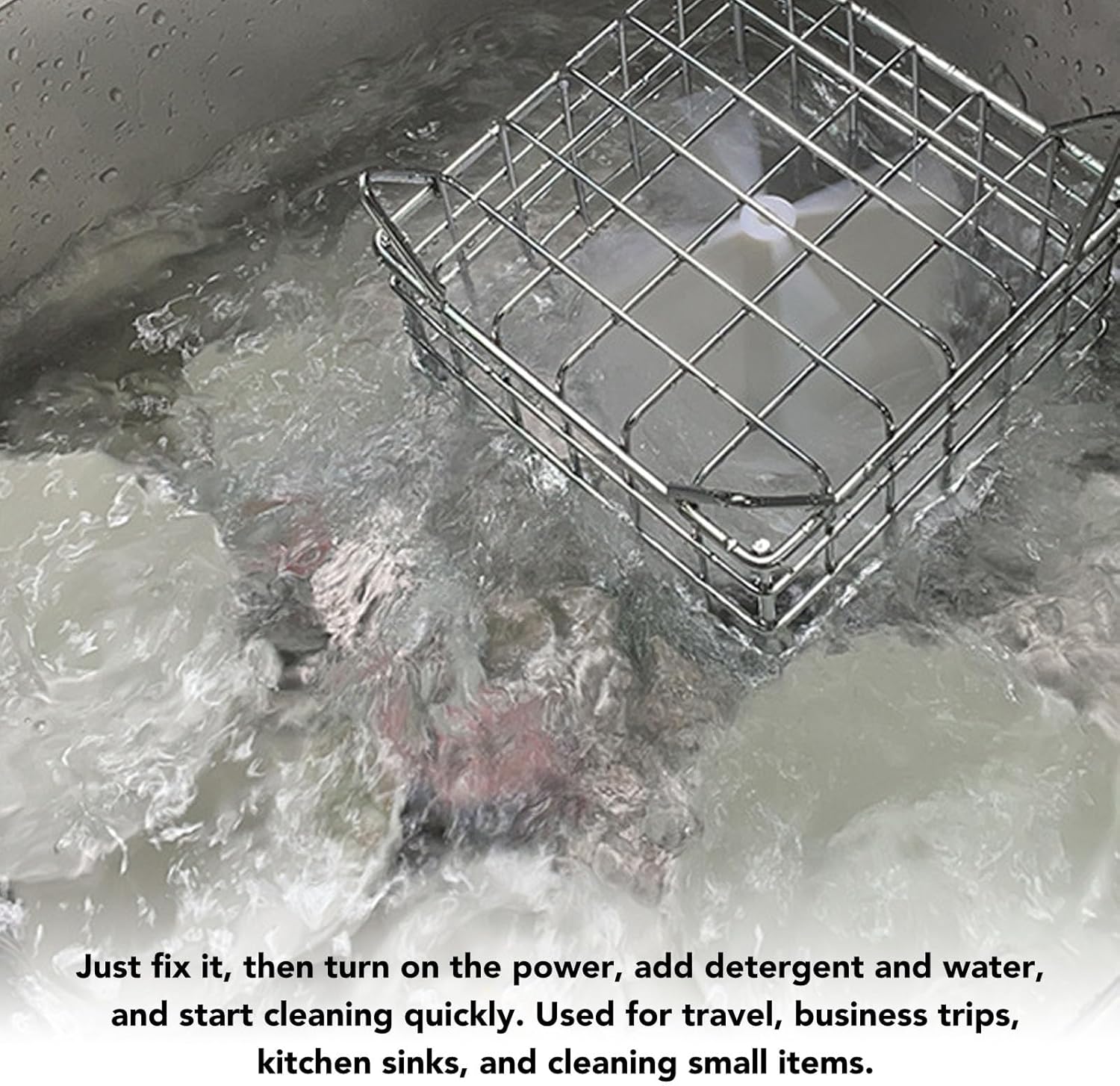 gernie Mini Sink Dishwasher, 3 Levels High Efficiency Portable Dishwasher Fruit Vegetable Washing Machine IP67 Waterproof Countertop Dishwasher for Home Kitchen Dorm Apartment RV - Image 3