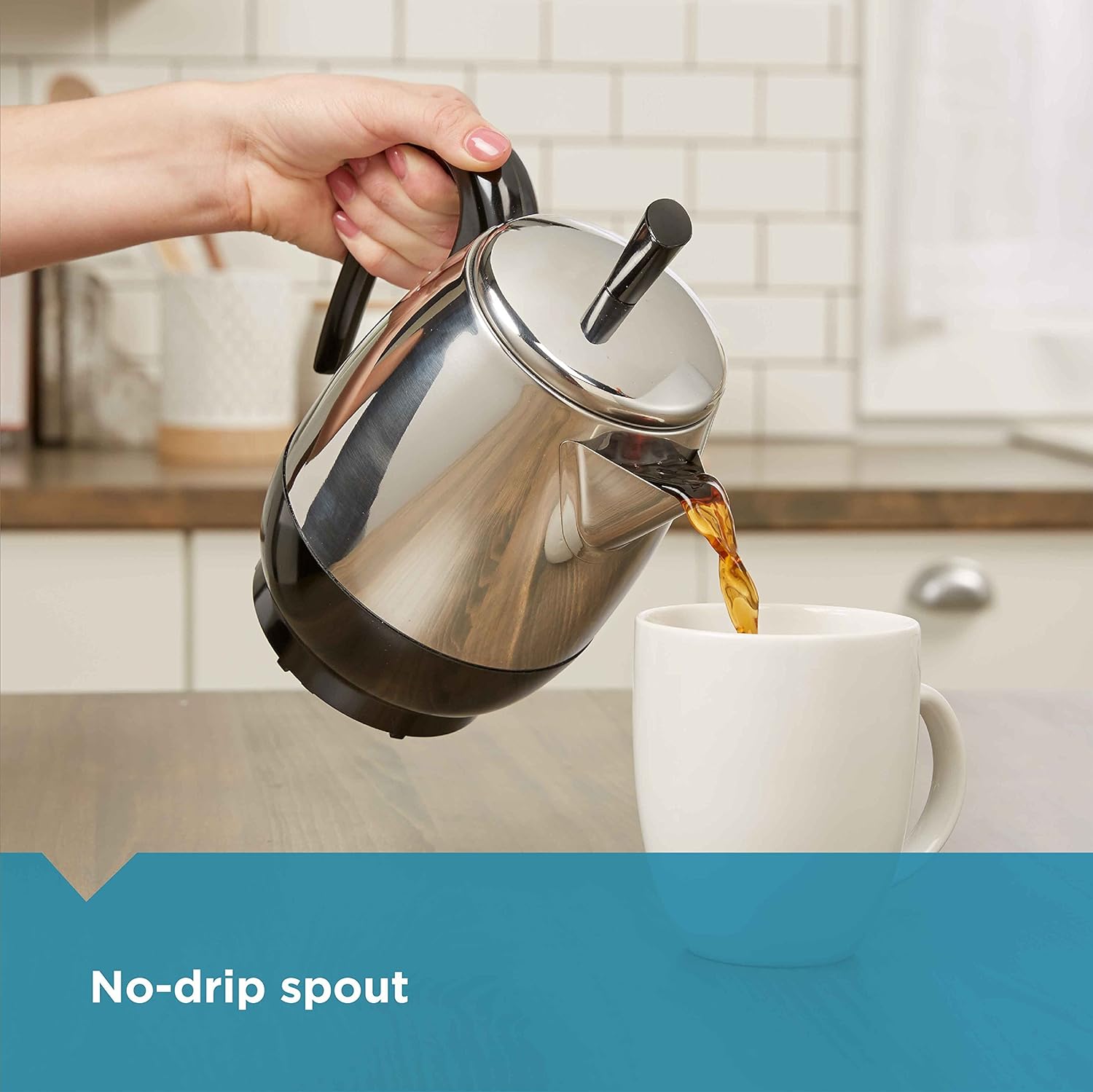 Farberware Electric Coffee Percolator, FCP240, Stainless Steel Basket, Automatic Keep Warm, No-Drip Spout, 4 Cup - Image 6