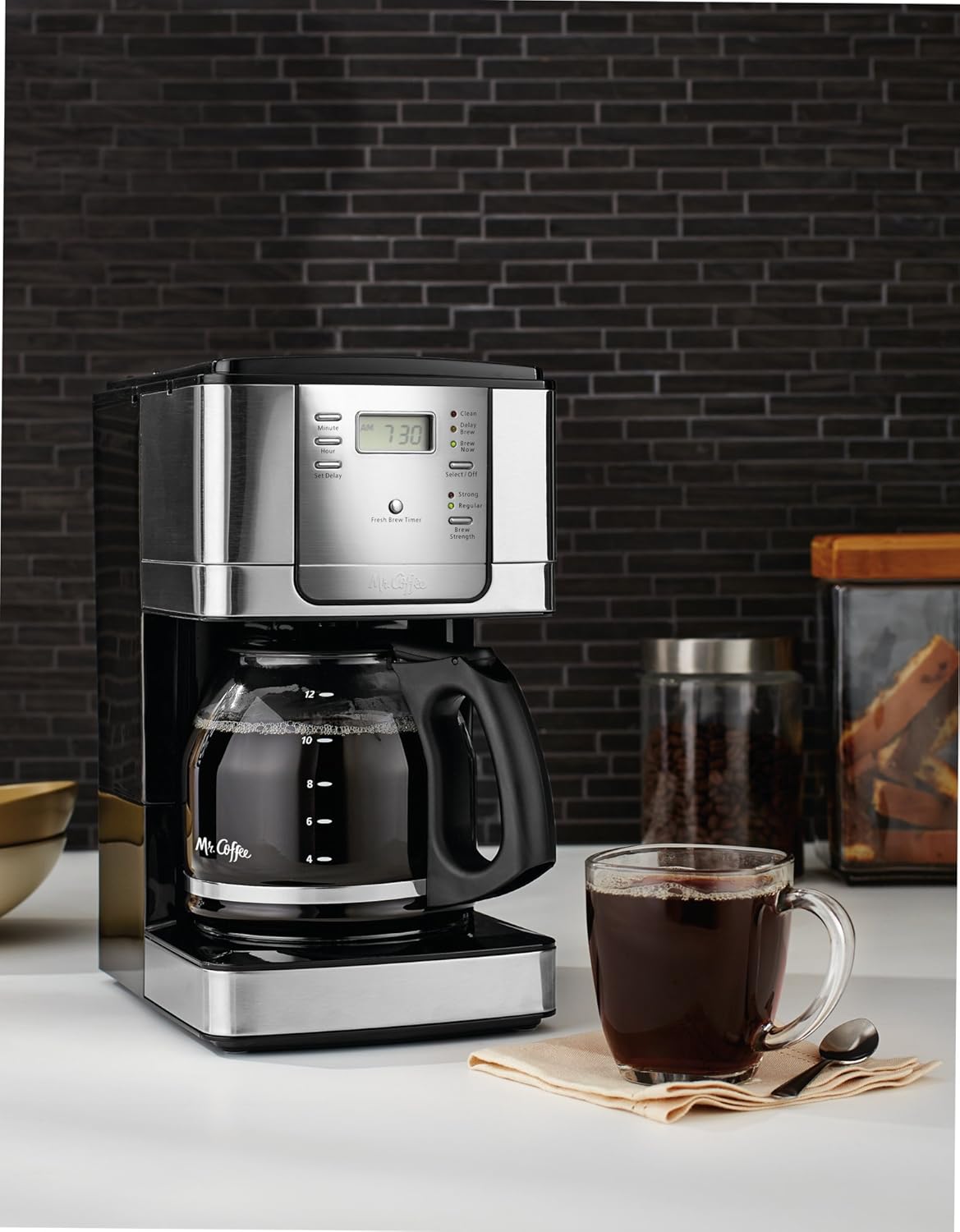 Mr. Coffee 12-Cup Programmable Coffee Maker, Stainless Steel - Image 5