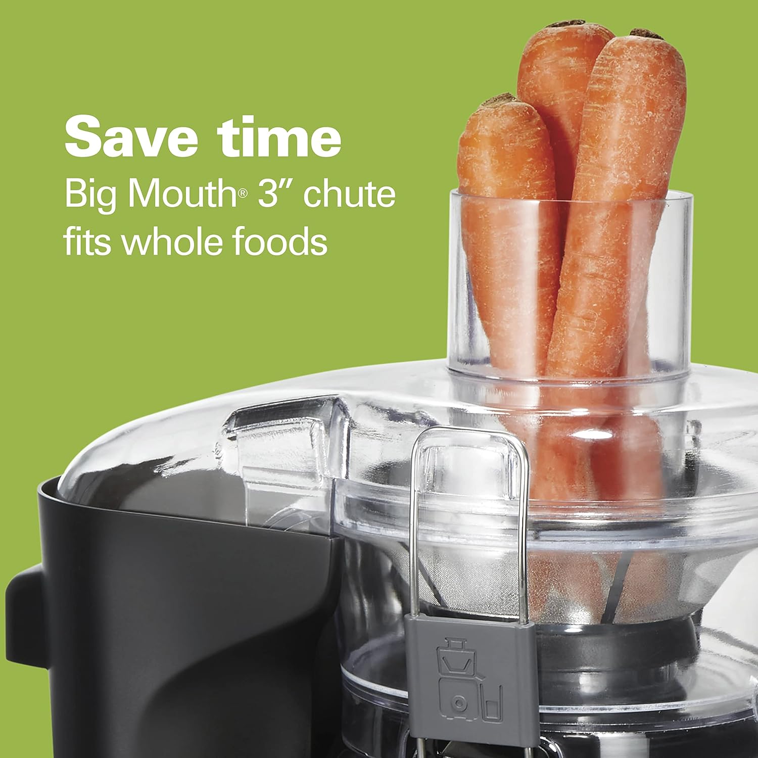 Hamilton Beach Juice & Blend 2-in-1 Juicer Machine and 20 oz. Blender, Big Mouth Large 3” Feed Chute for Whole Fruits and Vegetables, Easy to Clean, Centrifugal Extractor, 800W Motor, Black (67970) - Image 5