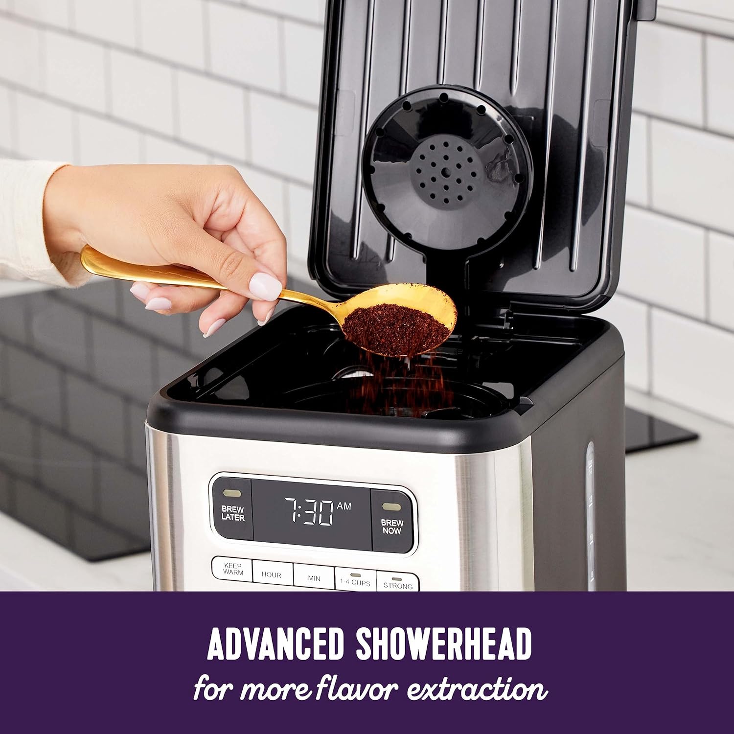 Mr. Coffee 14 Cup Programmable Coffee Maker, Stainless Steel - Image 4