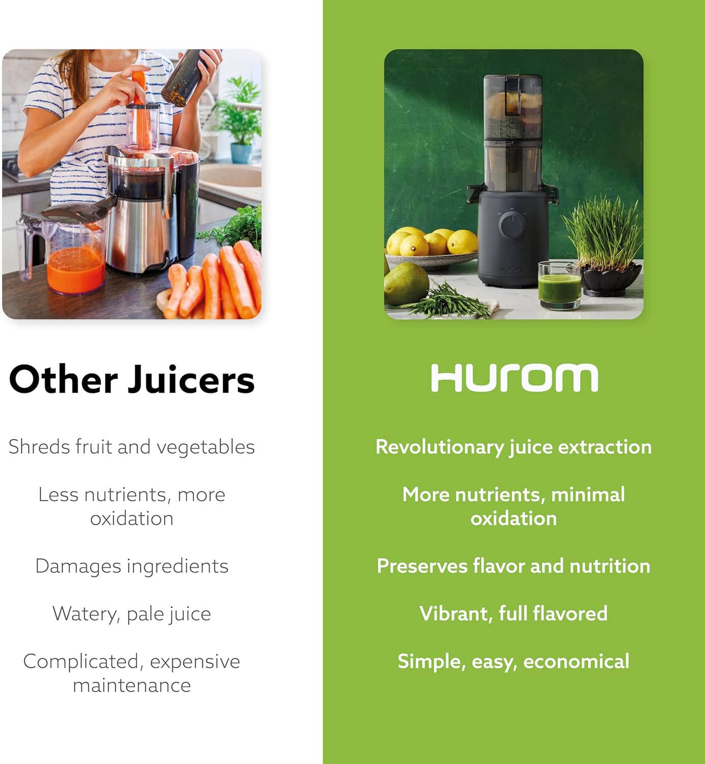 Hurom H310A Personal Self Feeding Slow Masticating Juicer (Matte Black) - Image 7