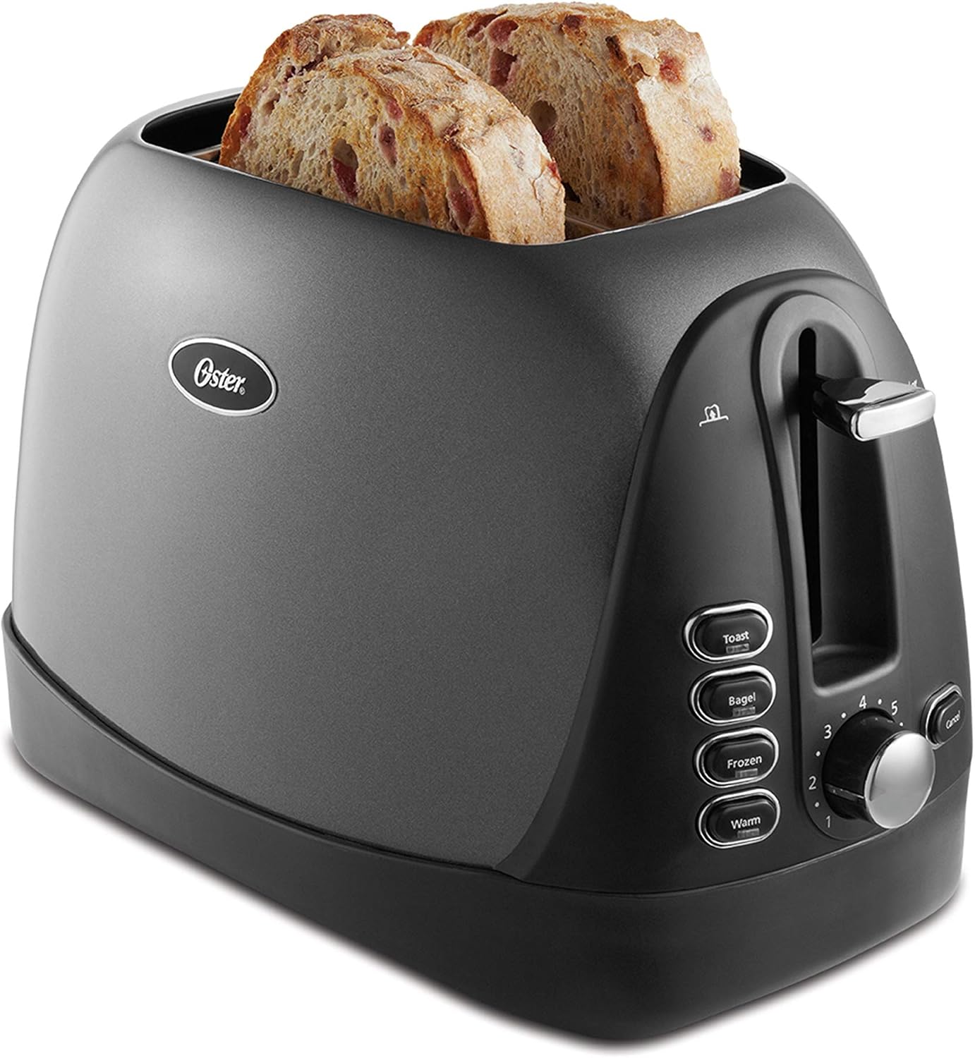 Oster 2 Slice, Bread, Bagel Toaster, Metallic Grey - Image 2
