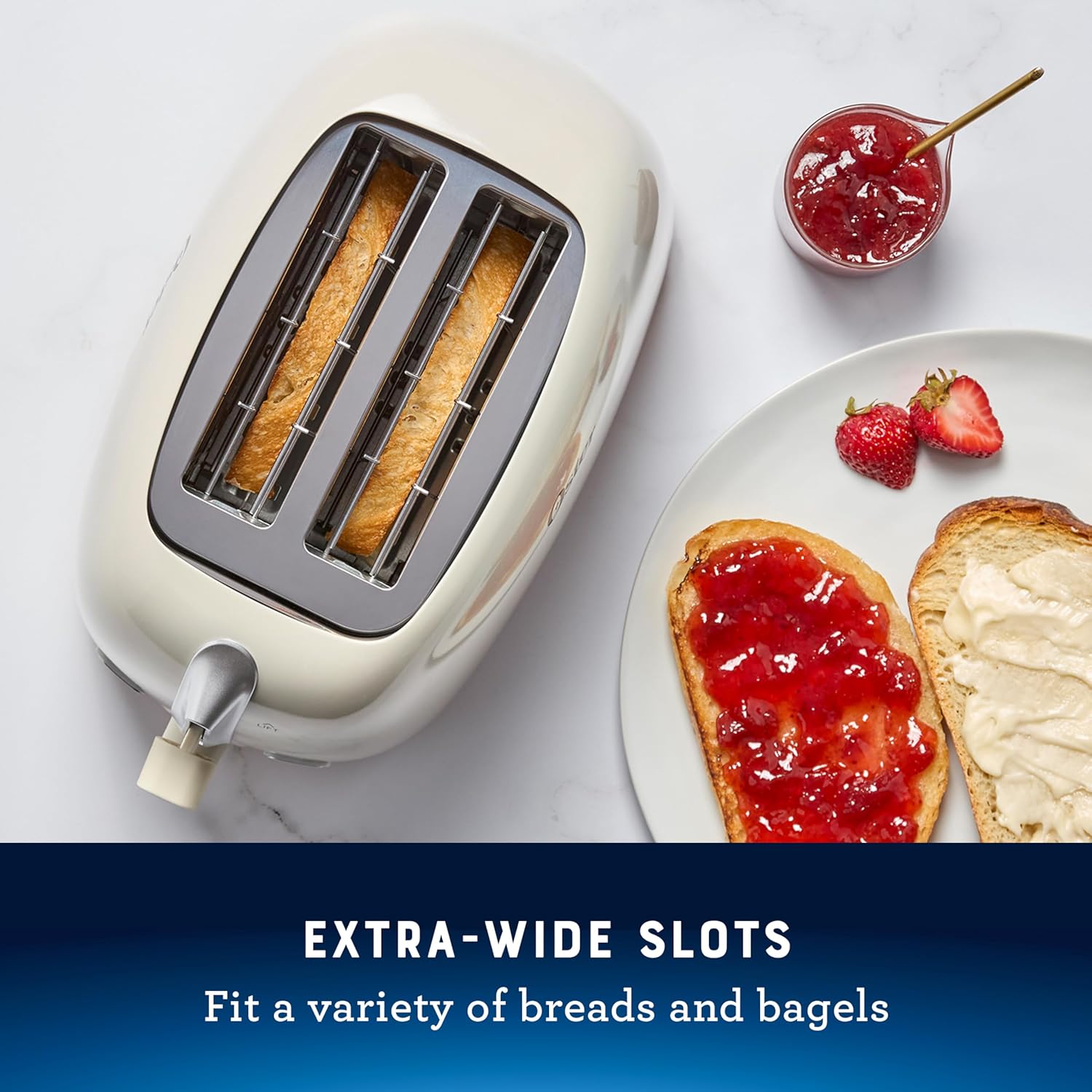 Oster® 2-Slice Toaster with Extra Wide Slots, Oat Milk - Image 3