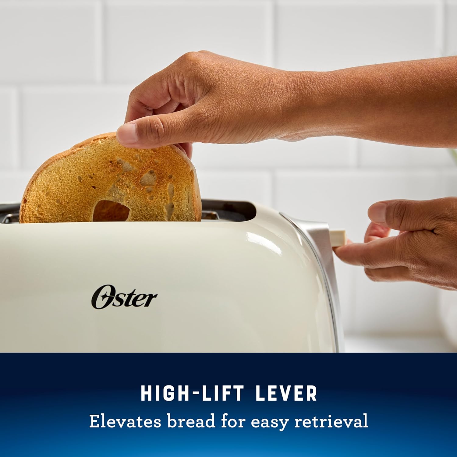 Oster® 2-Slice Toaster with Extra Wide Slots, Oat Milk - Image 5