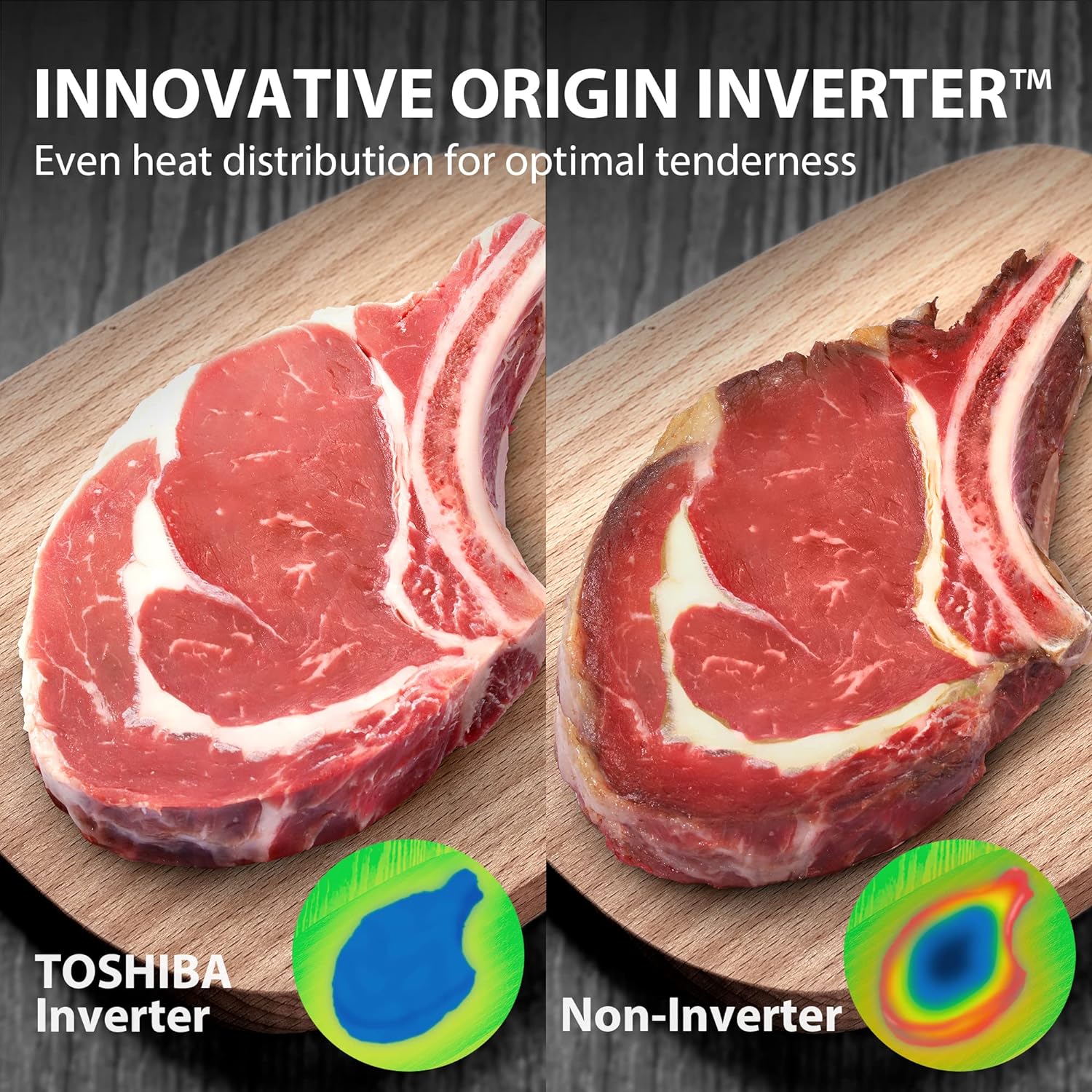 TOSHIBA Countertop Microwave Oven Air Fryer Combo, Inverter, Convection, Broil, Speedy Combi, Even Defrost, Humidity Sensor, Mute Function, 27 Auto Menu&47 Recipes, 1.0 cu.ft/30QT, 1000W - Image 4